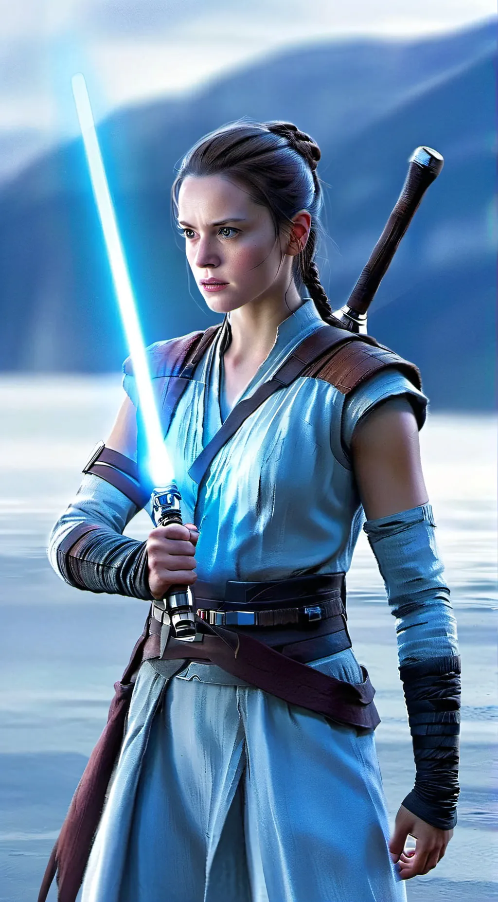 ai character: Rey Skywalker background