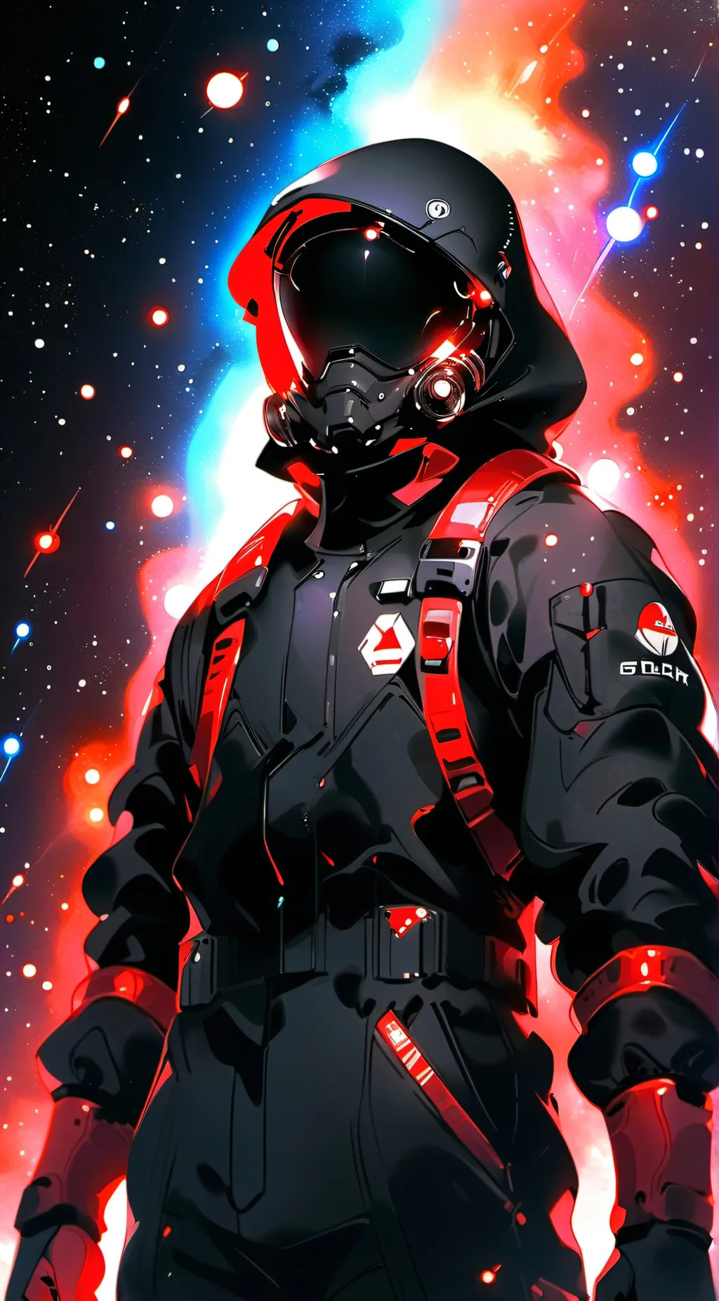 ai character: Black background