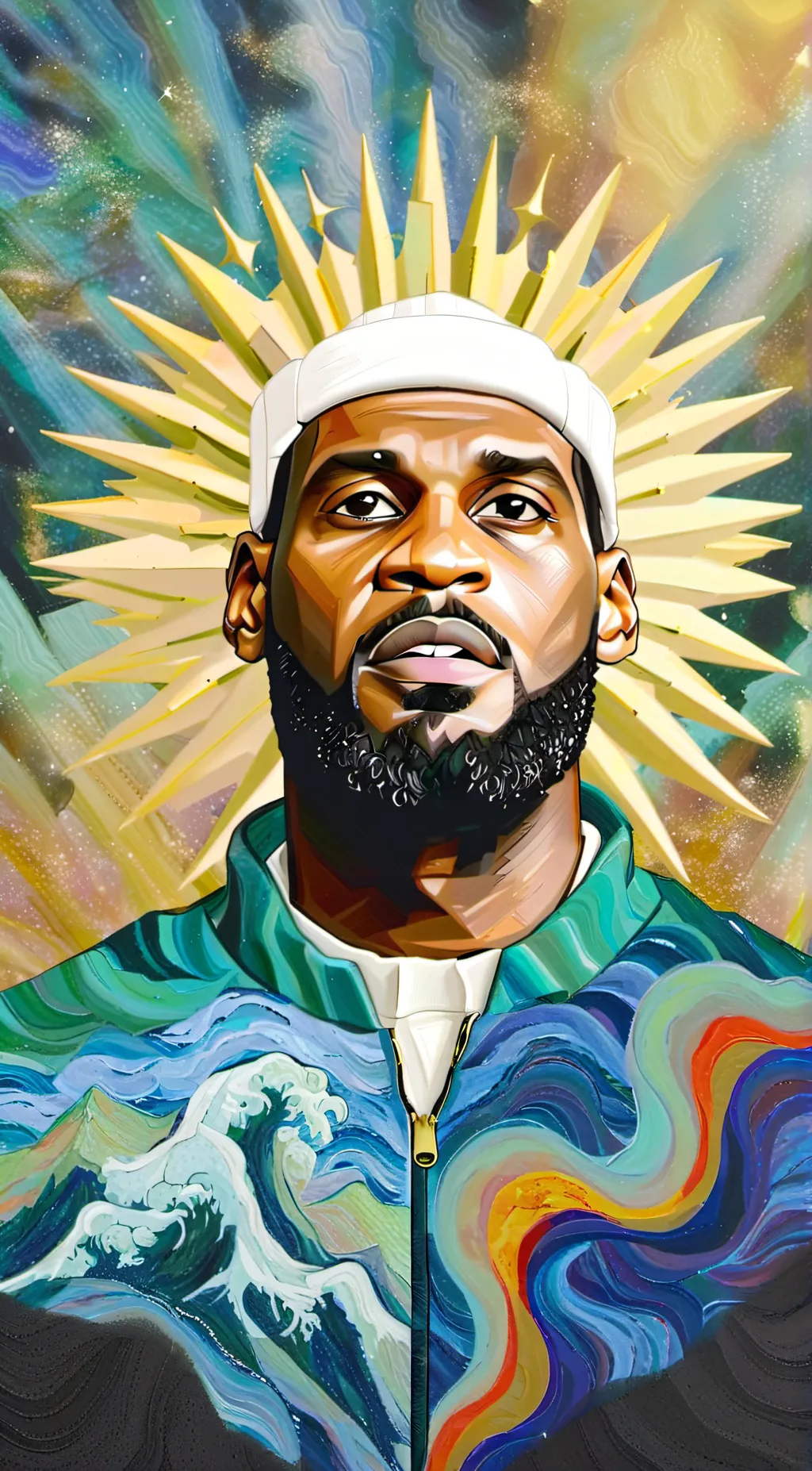 ai character: lebron james  meme background