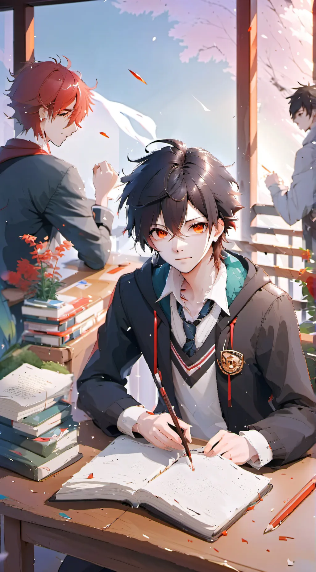 ai character: Anime + manga high background