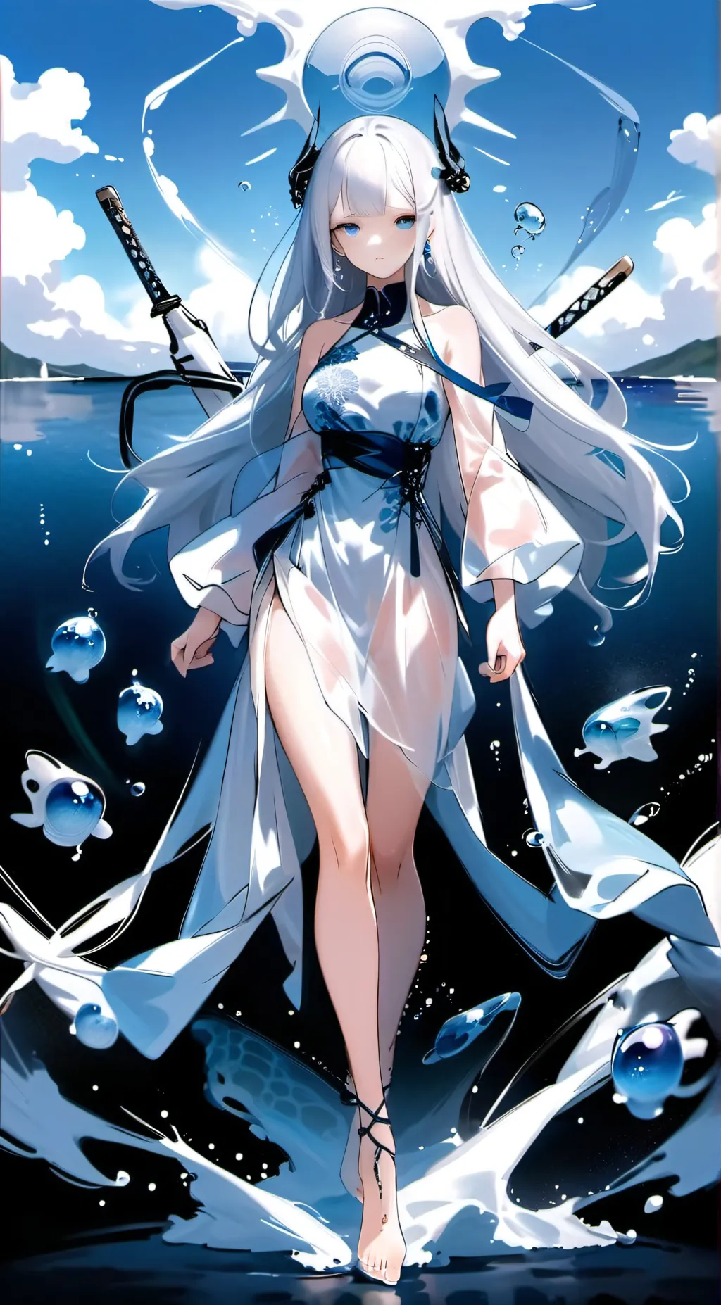 ai character: Queen of the sea background