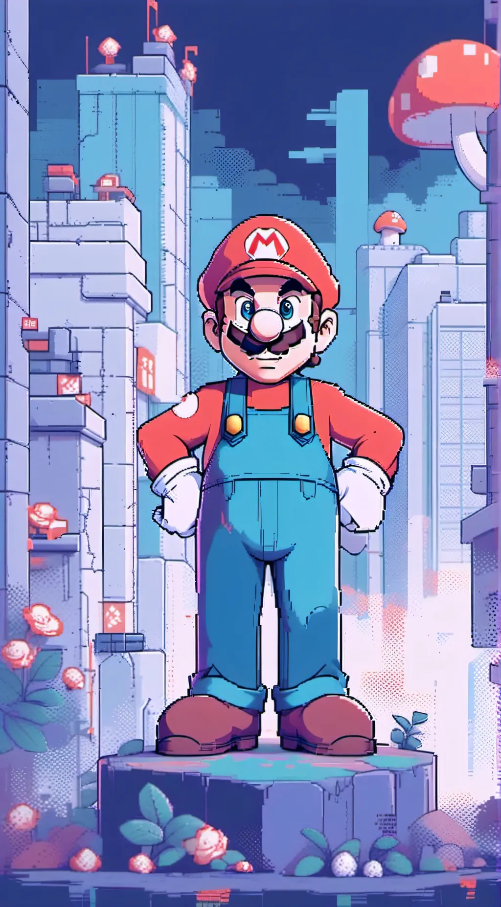 ai character: Mario background