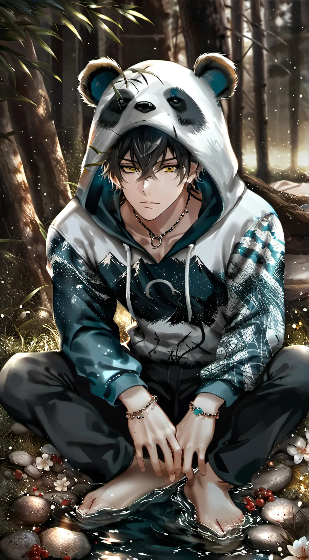 ai character: Bear bear 🐻  background