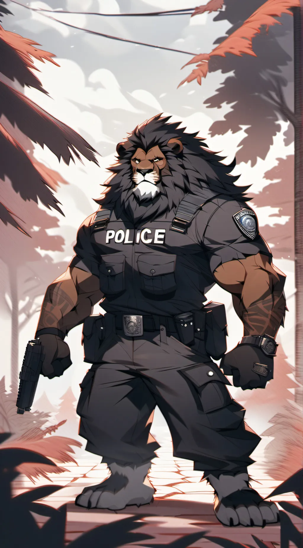 ai character: police officer sir background