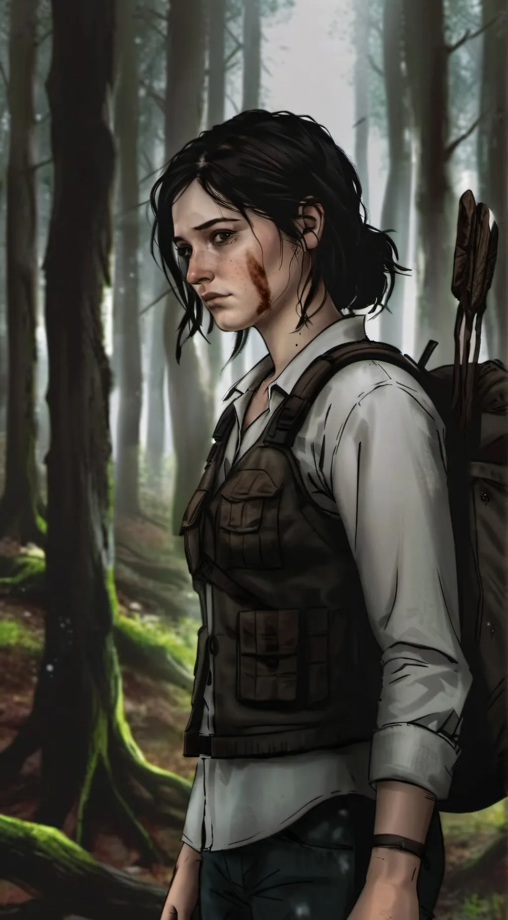 ai character: Ellie  background