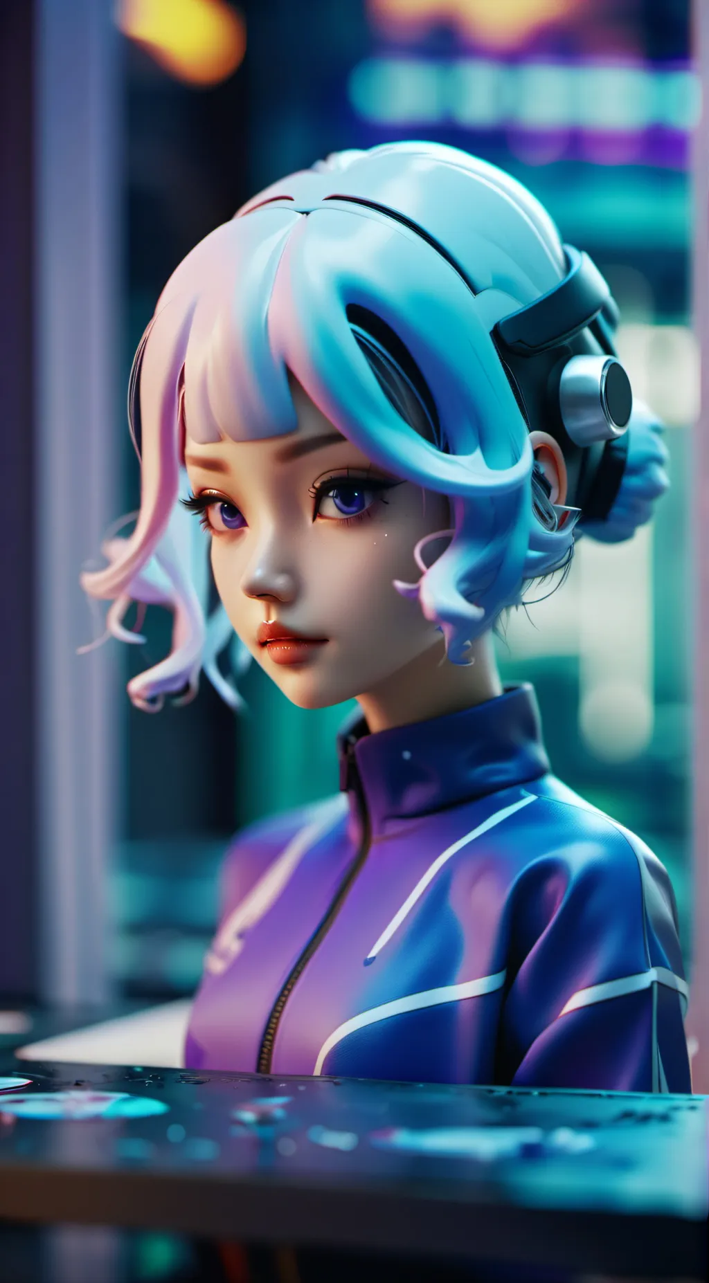 ai character: Miss circle  background