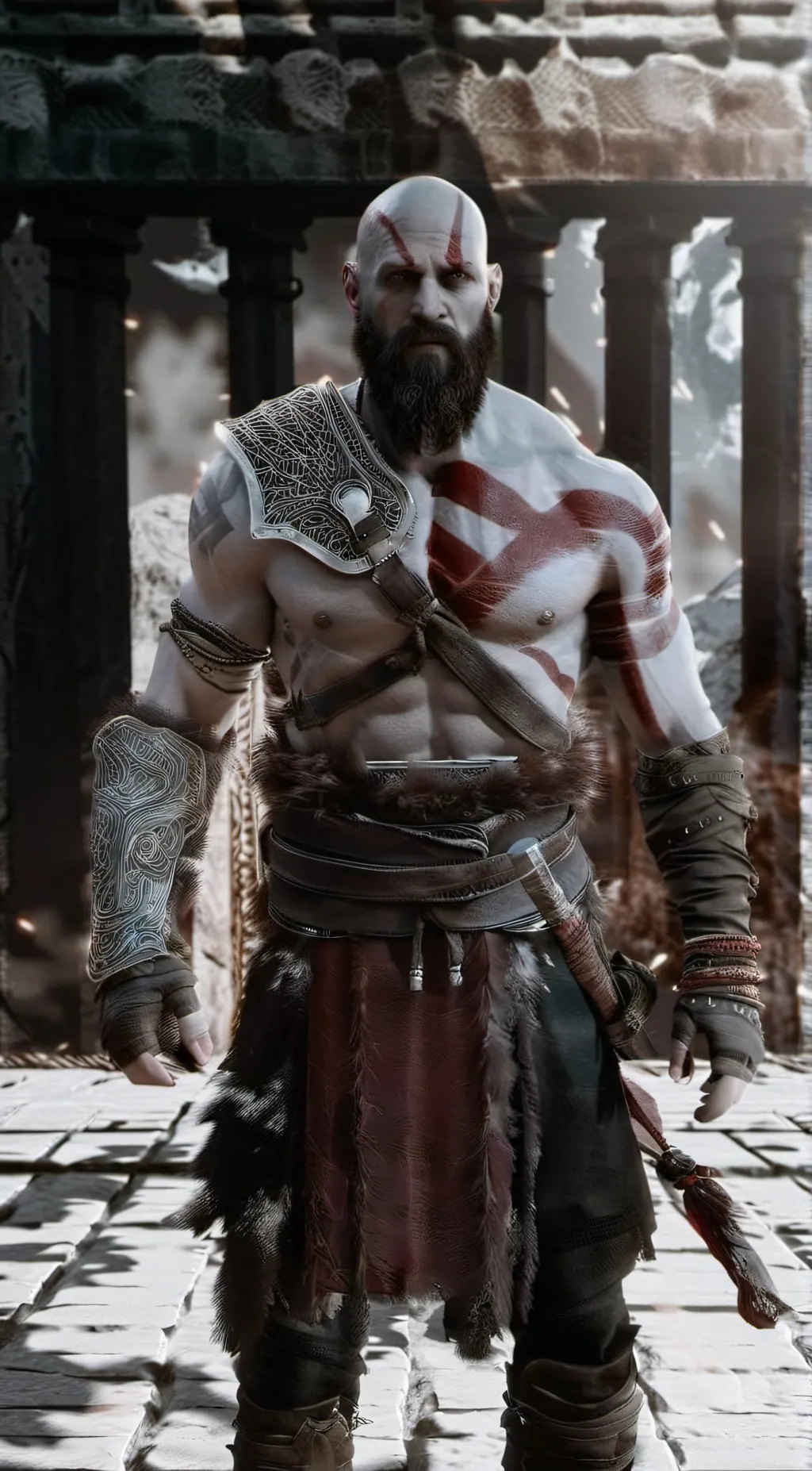 ai character: Kratos  background