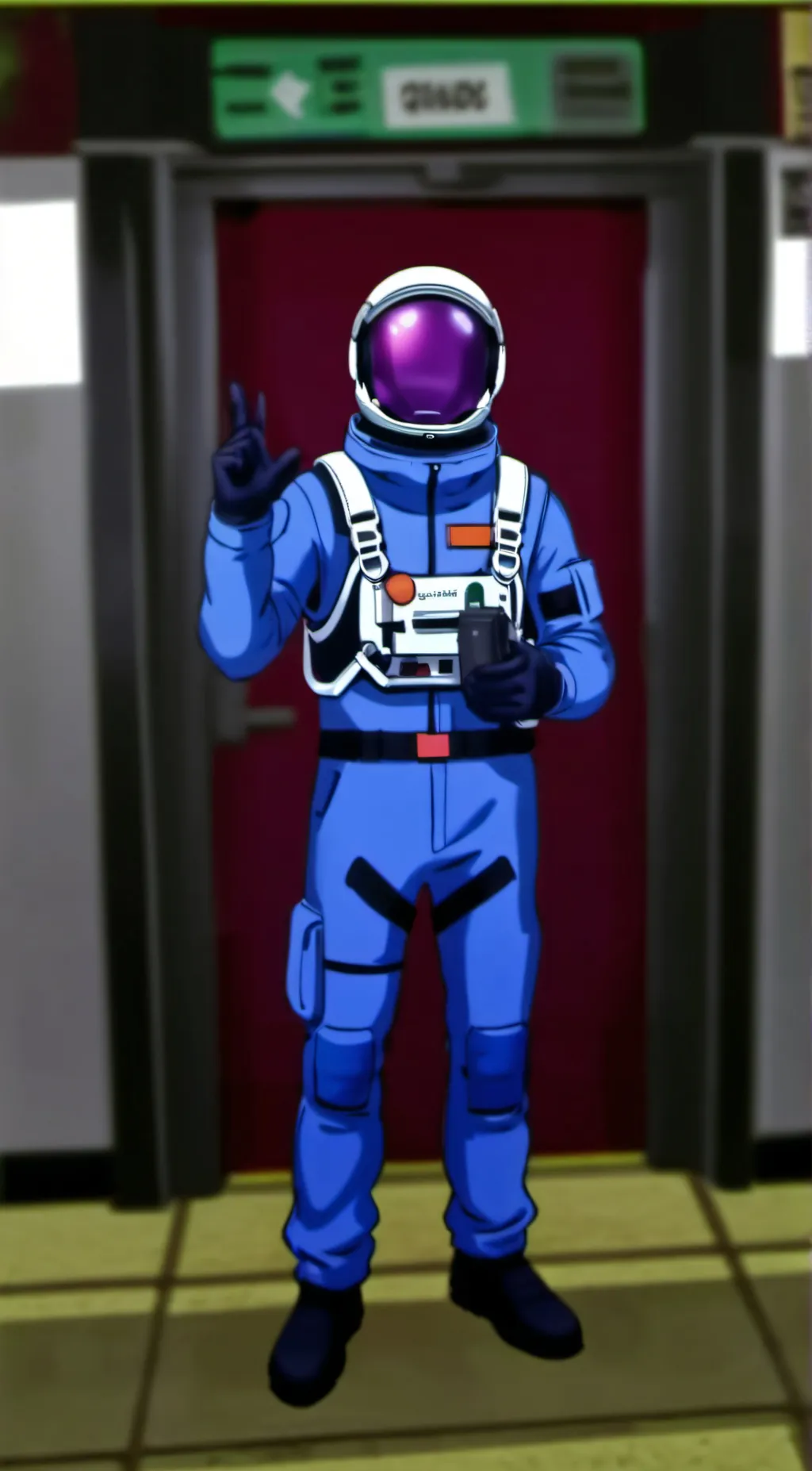 ai character: blue crewmate background