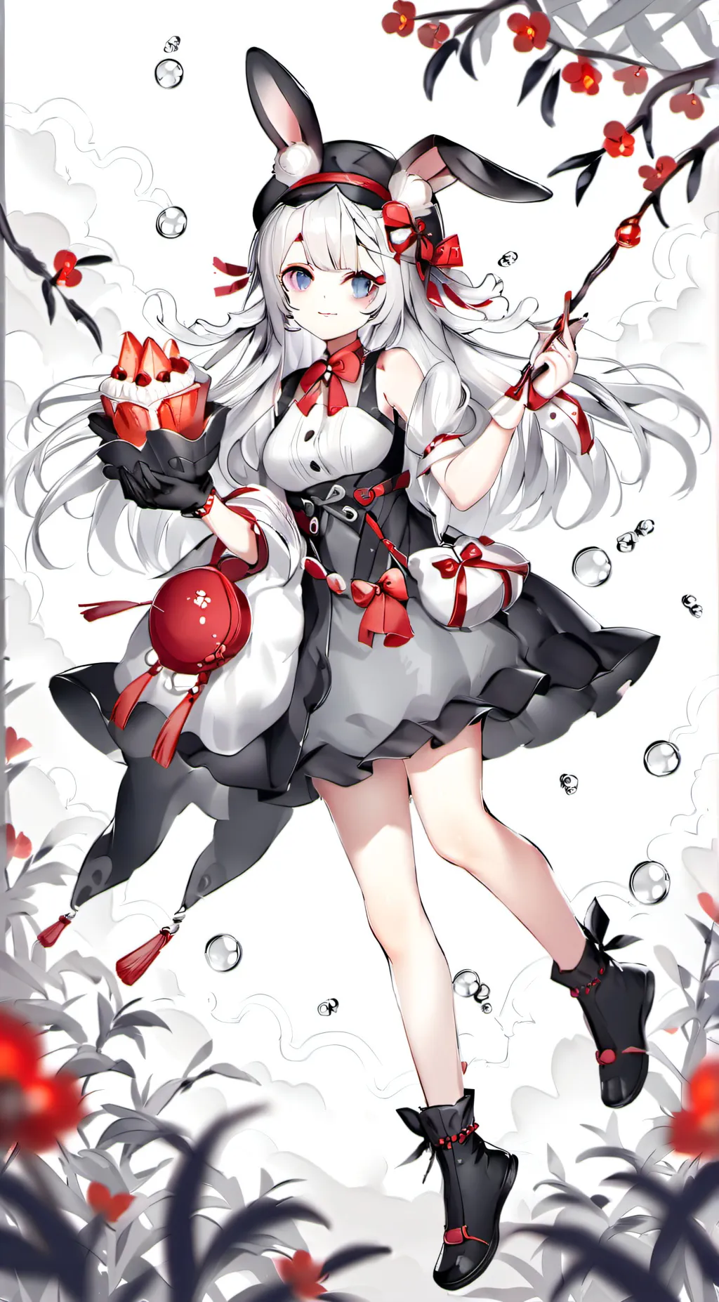 ai character: Violet background