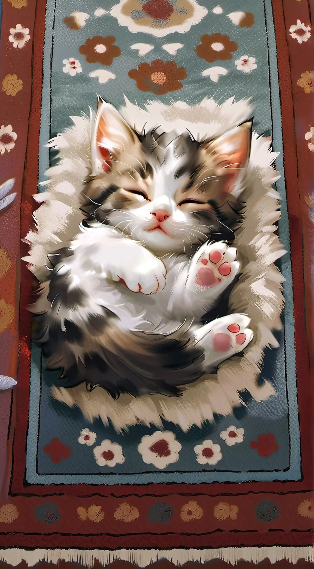 ai character: Sleepy cat6 background