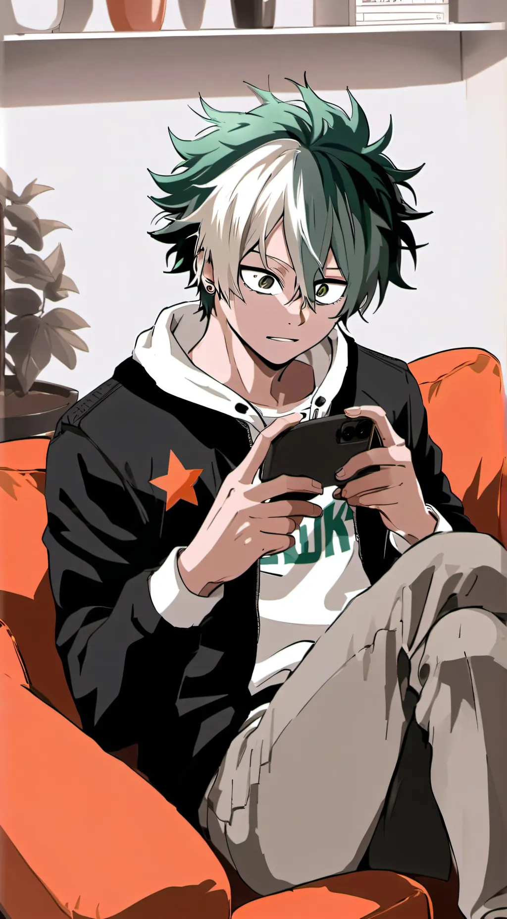 ai character: Villain fight mha background