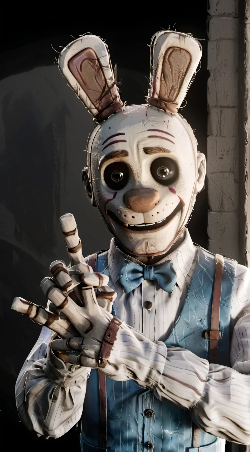 ai character: Funtime bonnie  background
