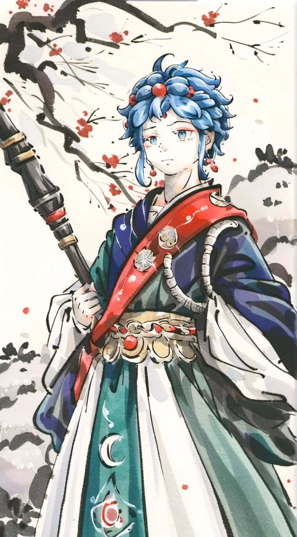 ai character: aqua background