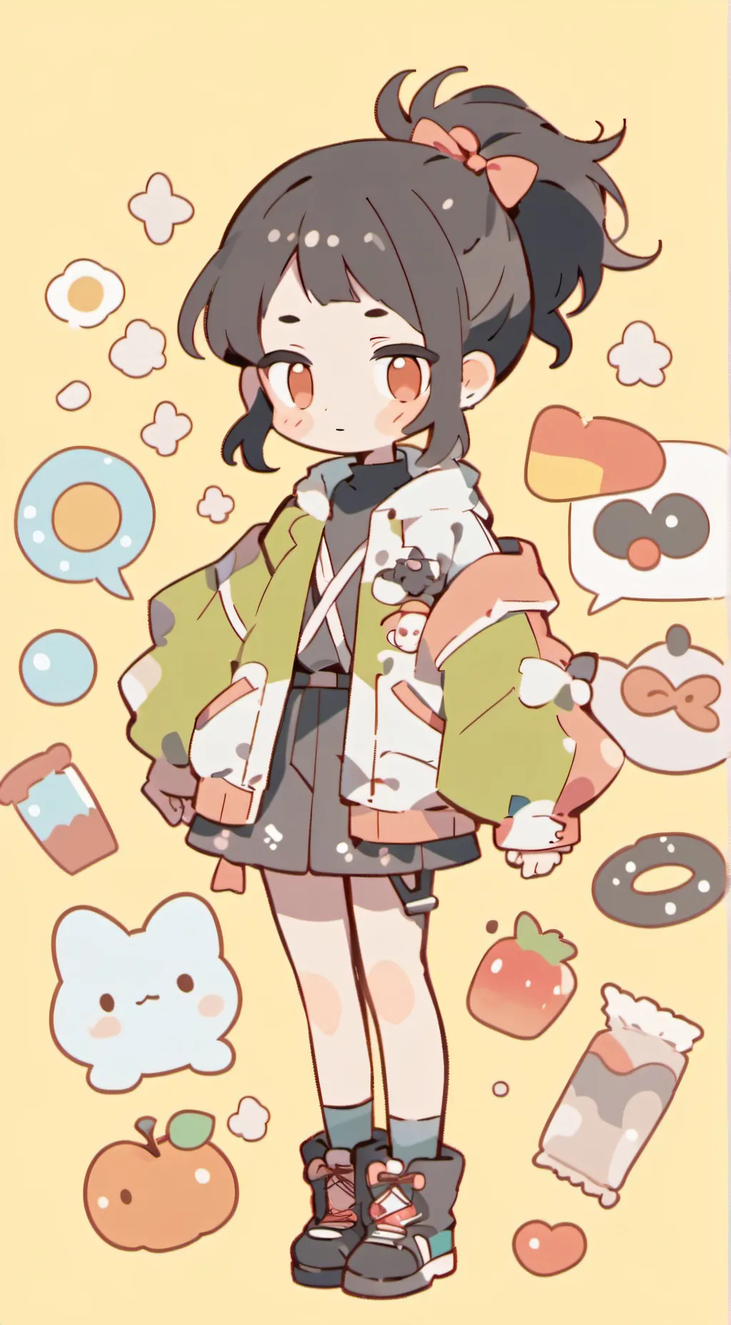 ai character: little yaoyaruzu  background