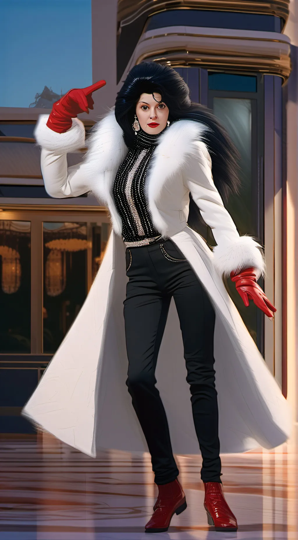 ai character: Cruella De Vil background