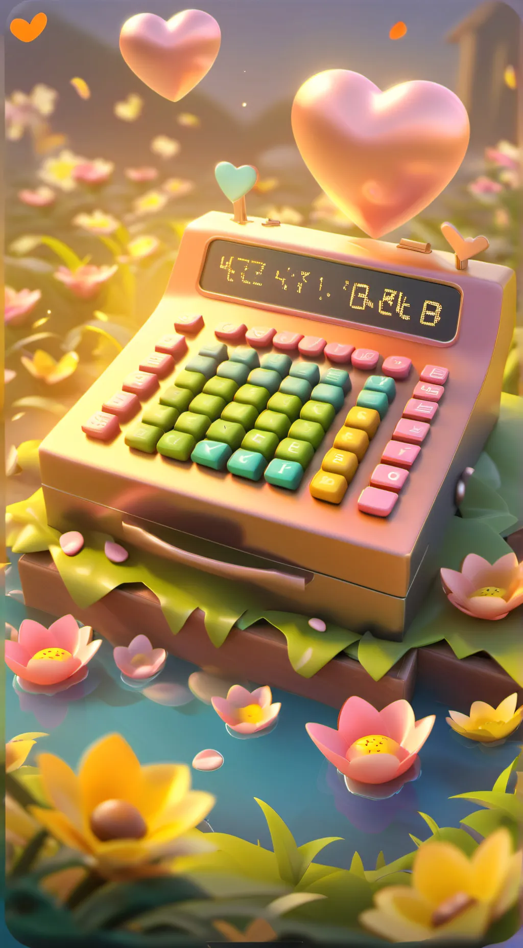 ai character: a love Calculator background