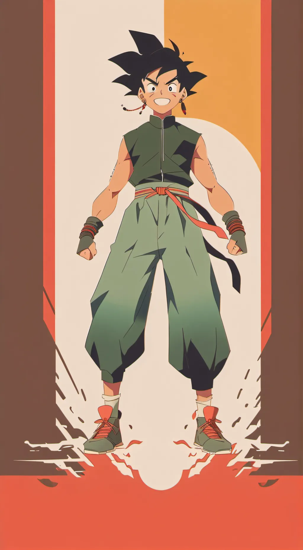 ai character: goku black background