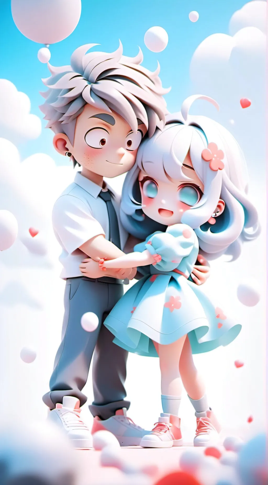 ai character: Chris and Lizzie  background