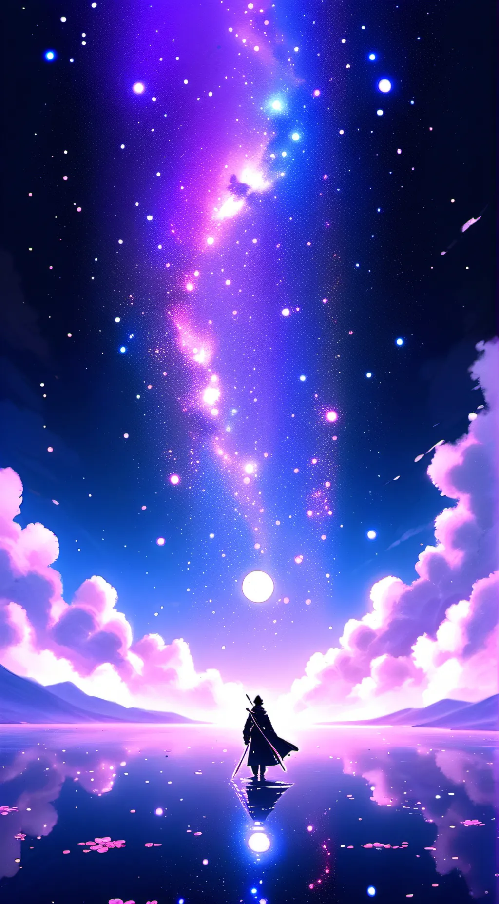 ai character: galaxy world background