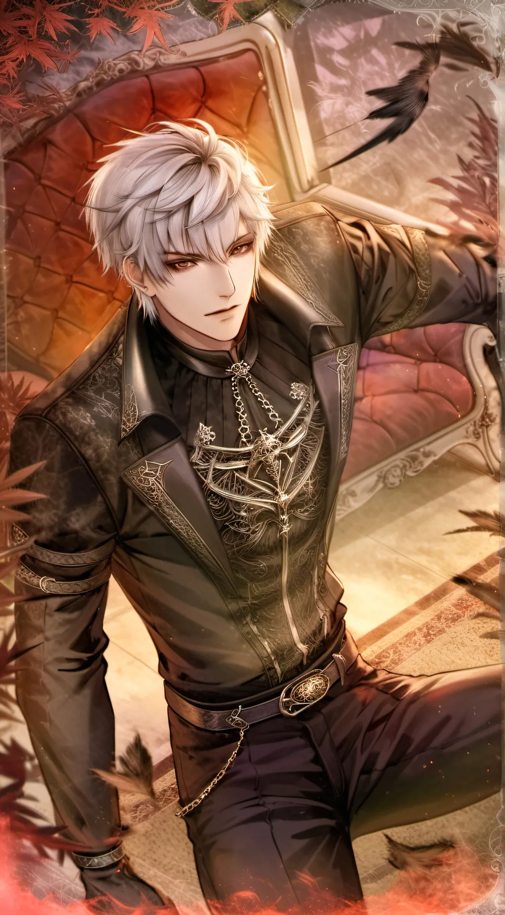 ai character: Xander🖤❤️ background