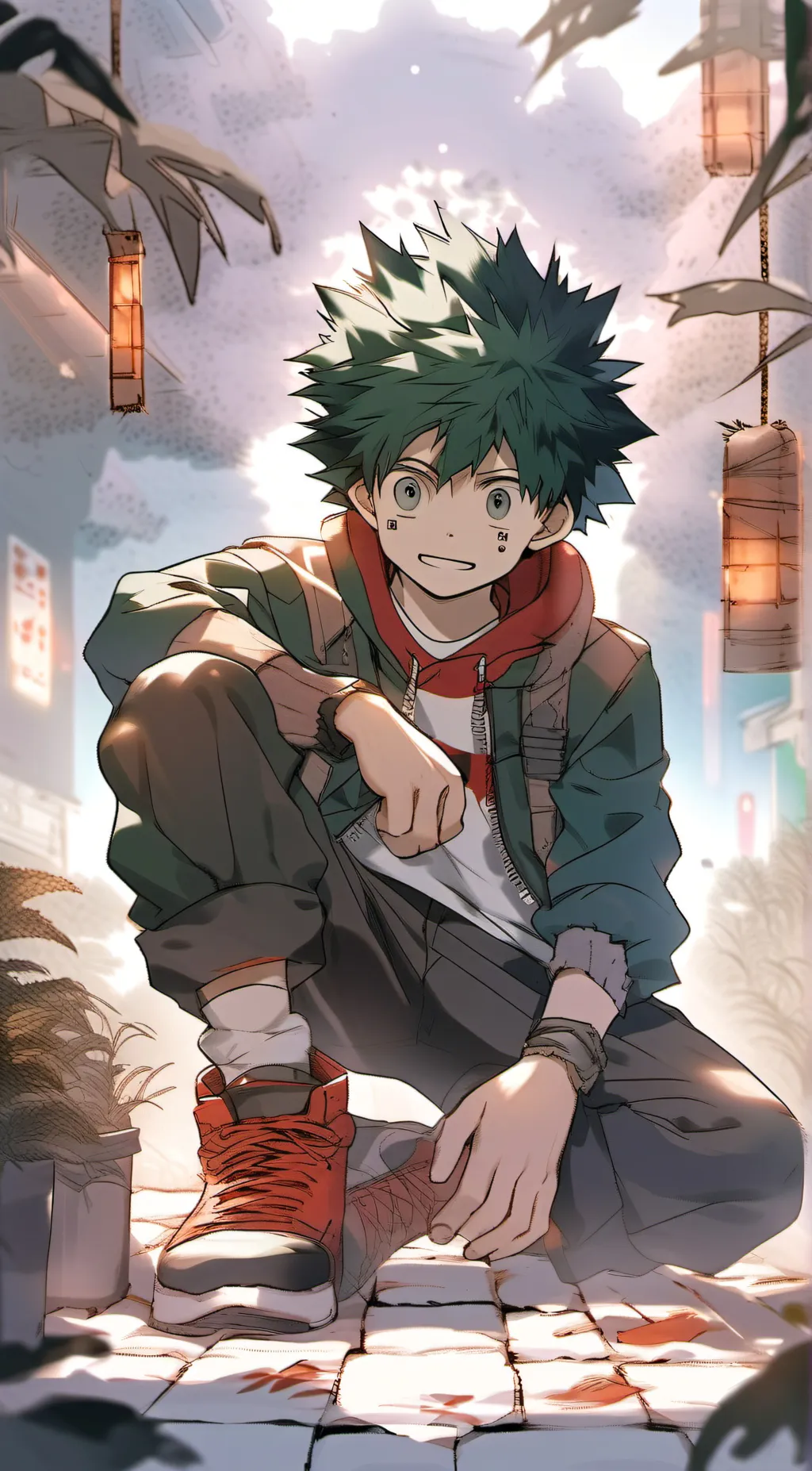 ai character: Deku(hurt) background