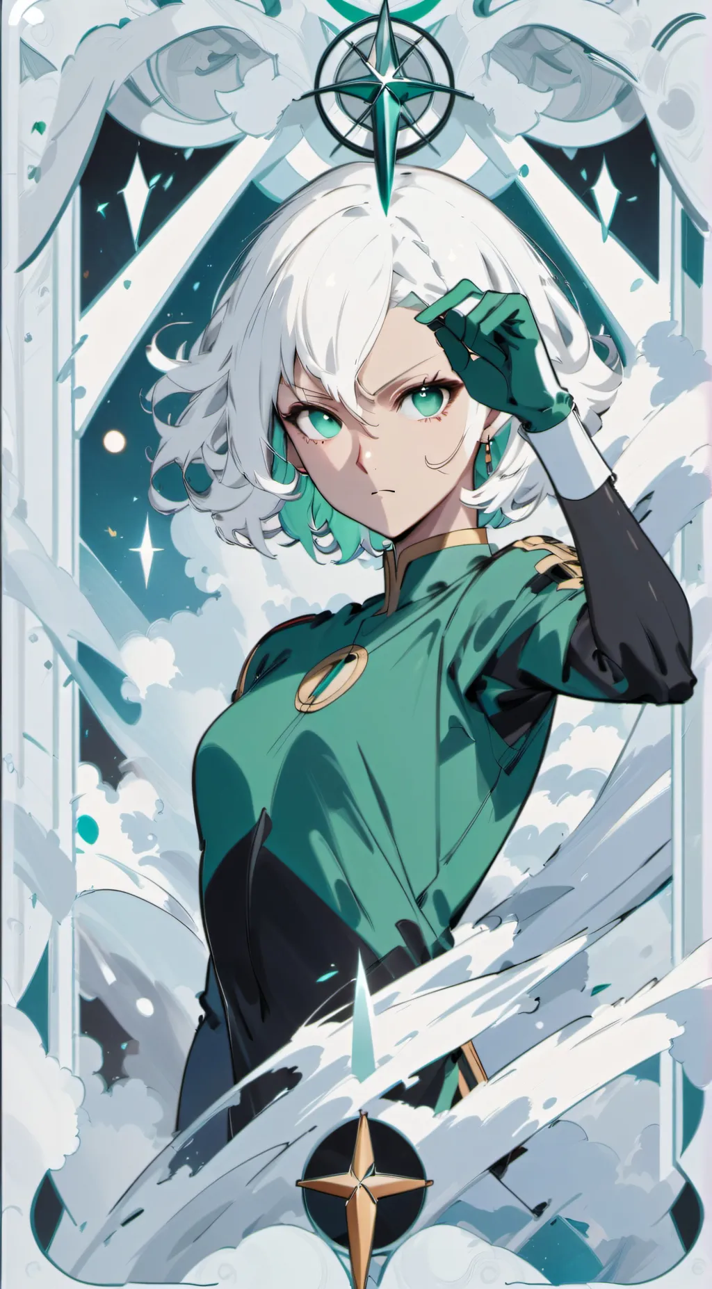 ai character: Sussy tatsumaki  background