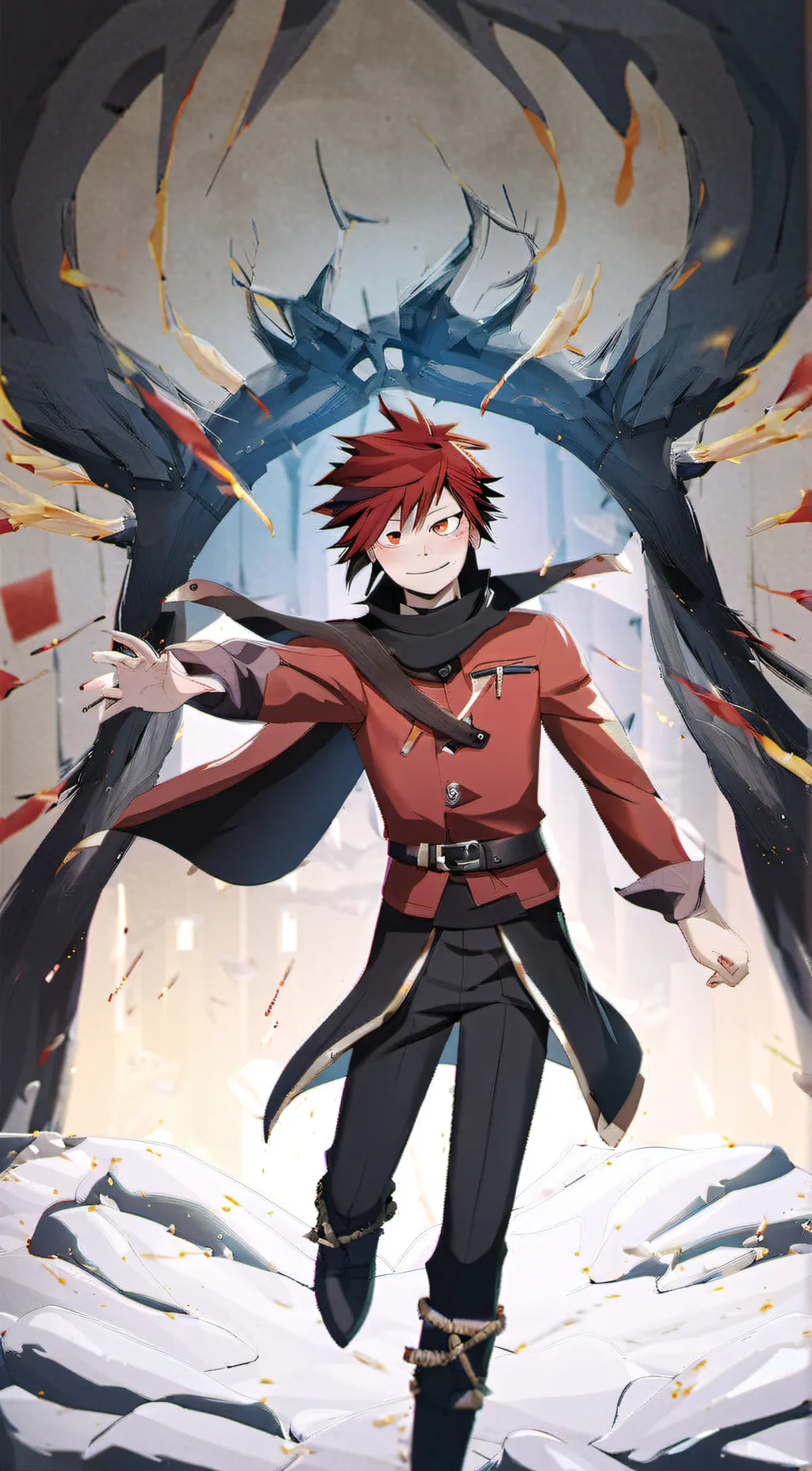 ai character: pro hero kirishima background