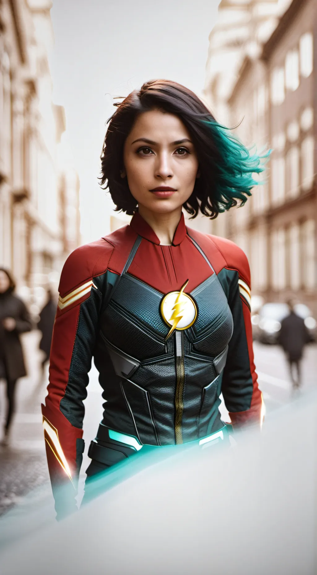 ai character: Meena the flash  background