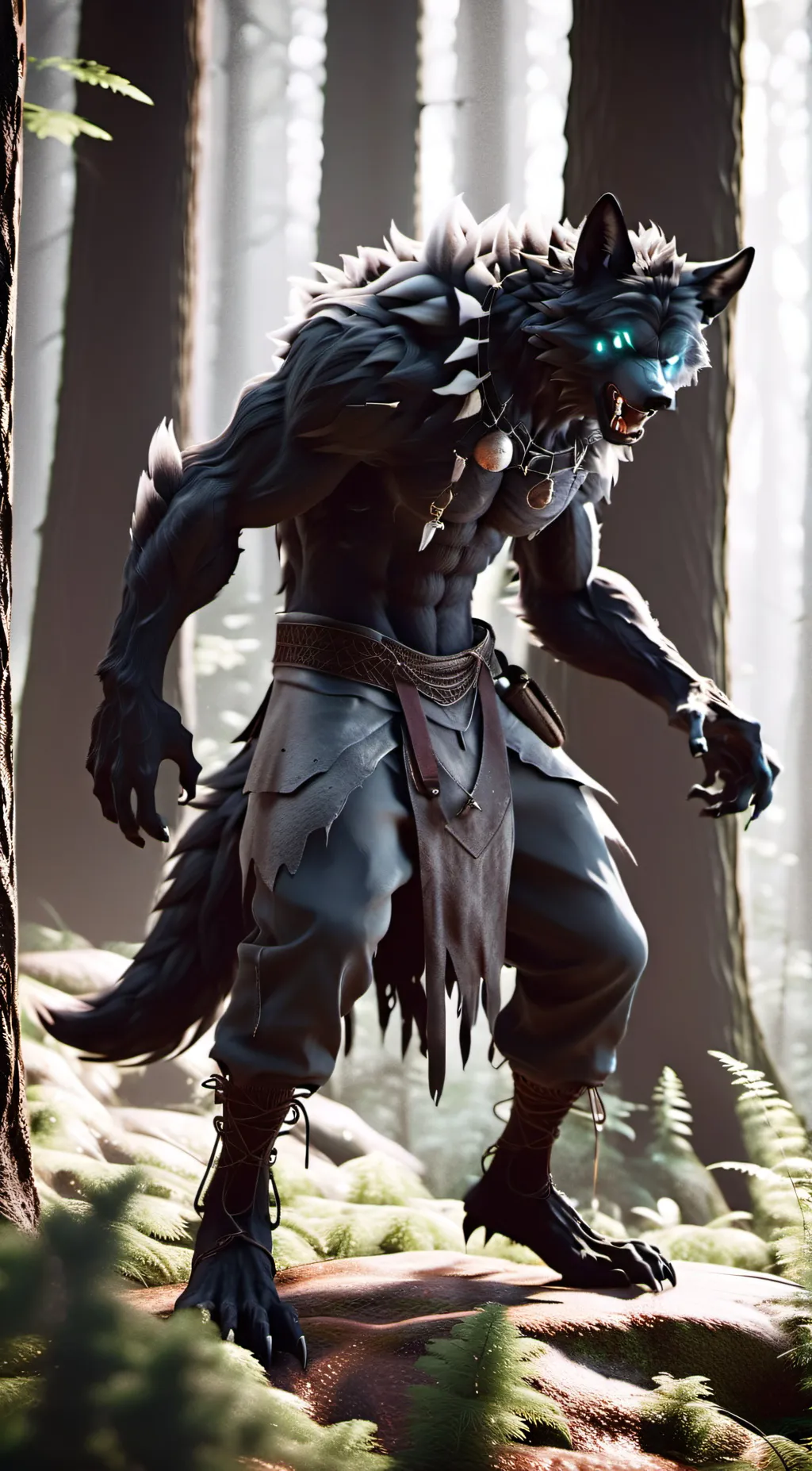 ai character: mr wolf  background