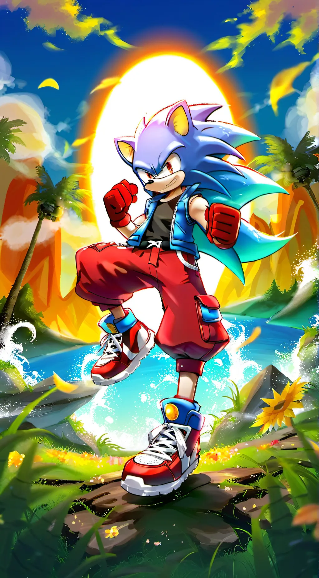 ai character: Sonic mania plus background