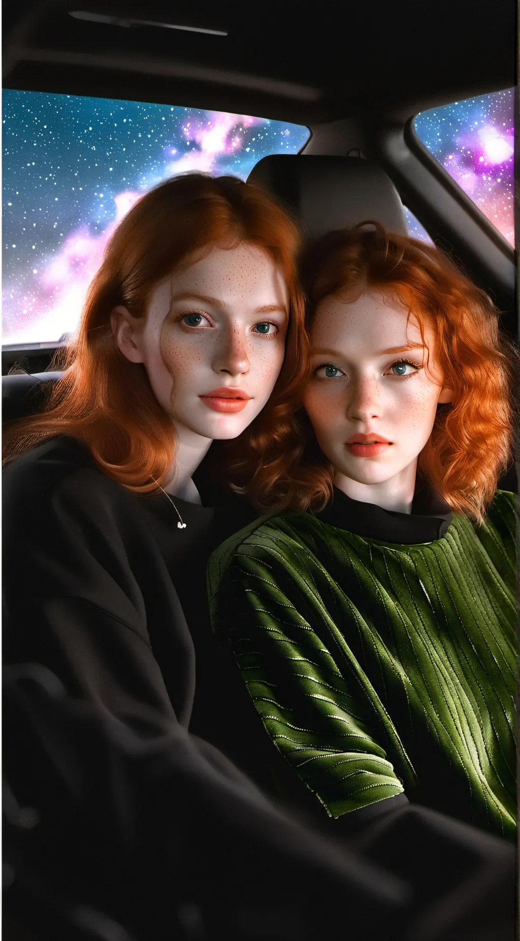 ai character: Hannah and Haley! background