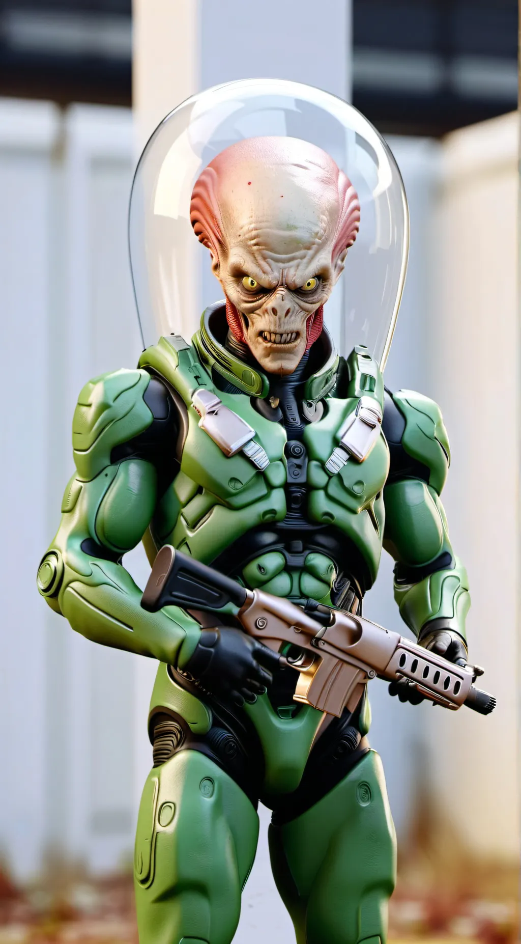 ai character: Martian soldier background
