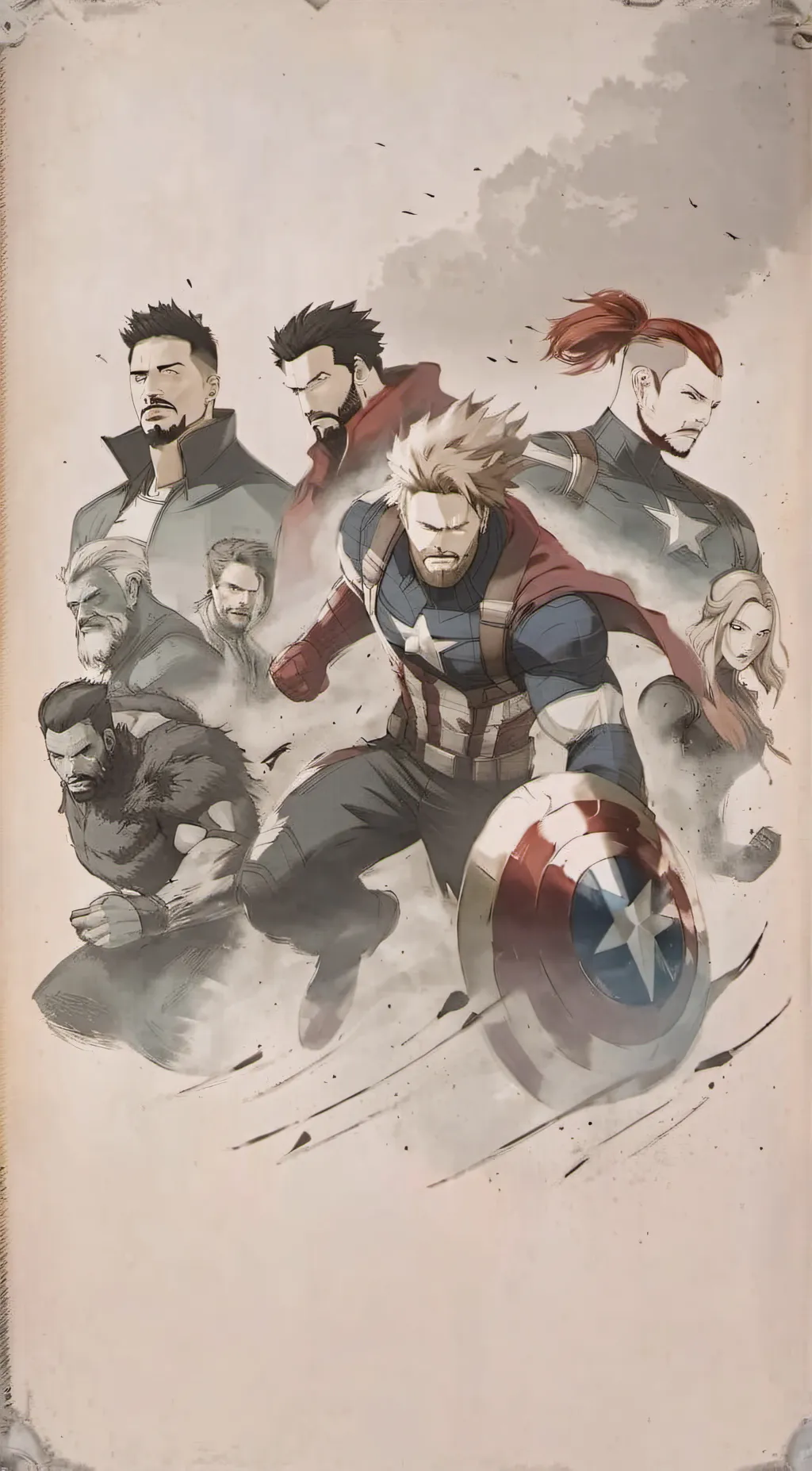 ai character: Avengers background