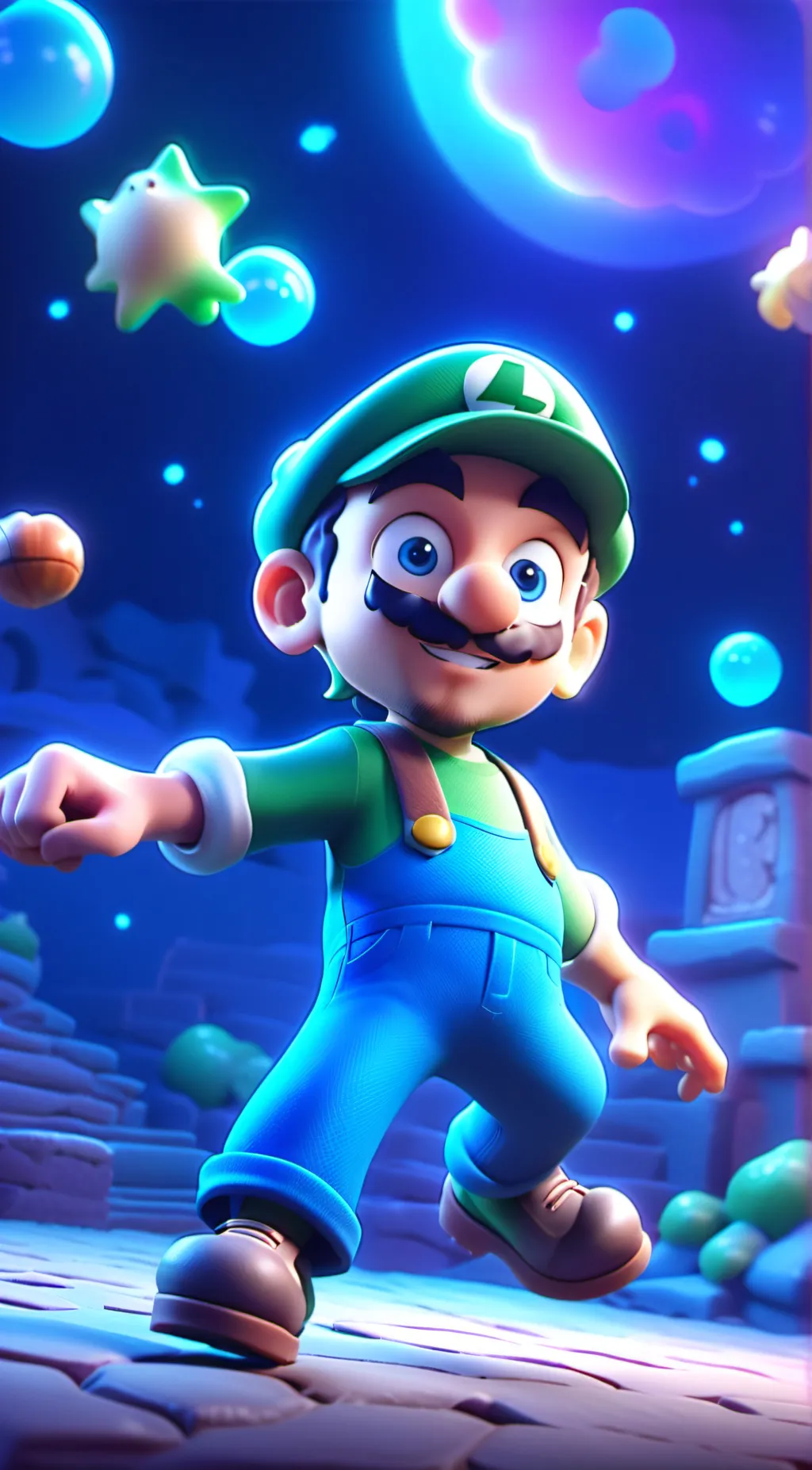 ai character: Luigi background