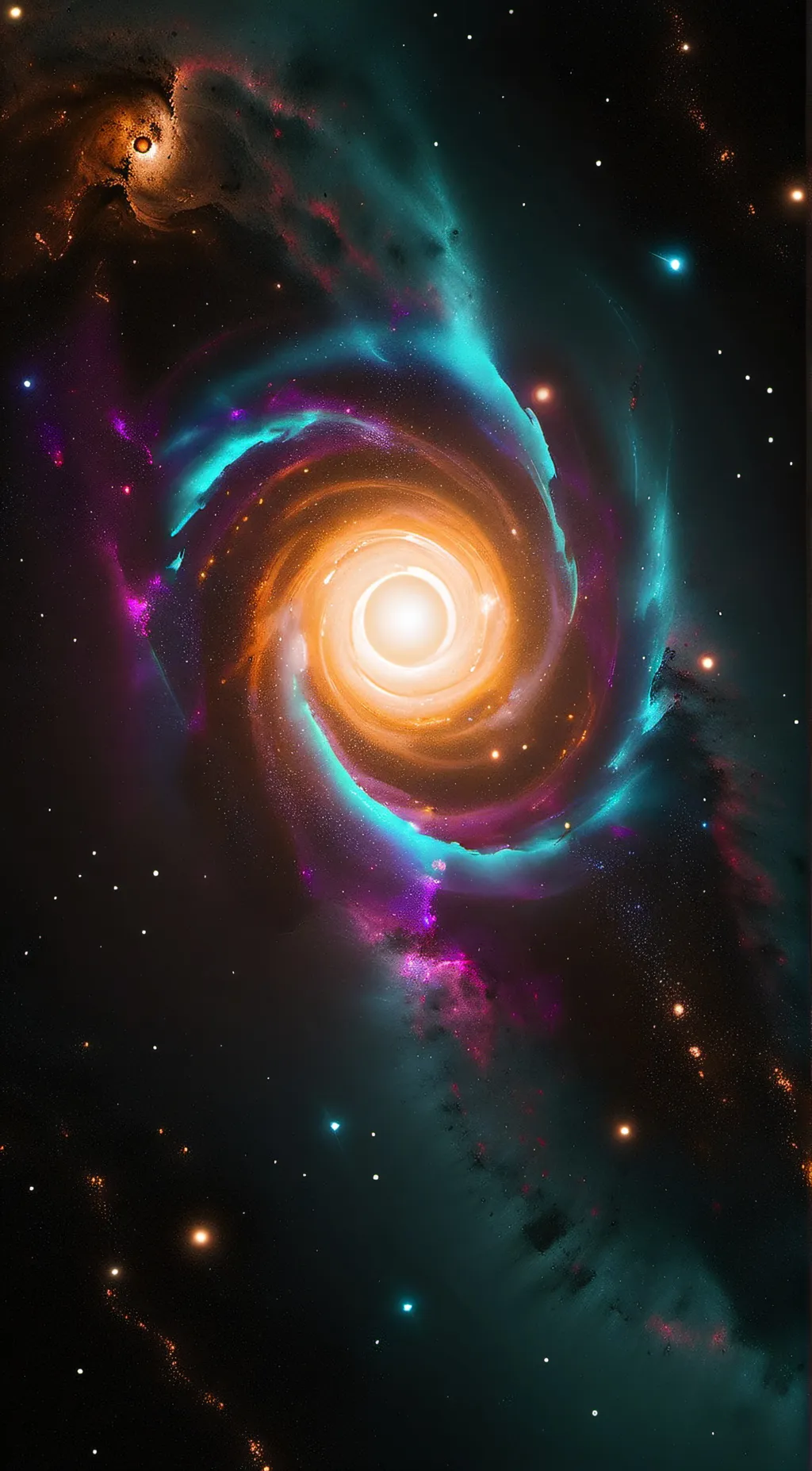 ai character: two black holes background