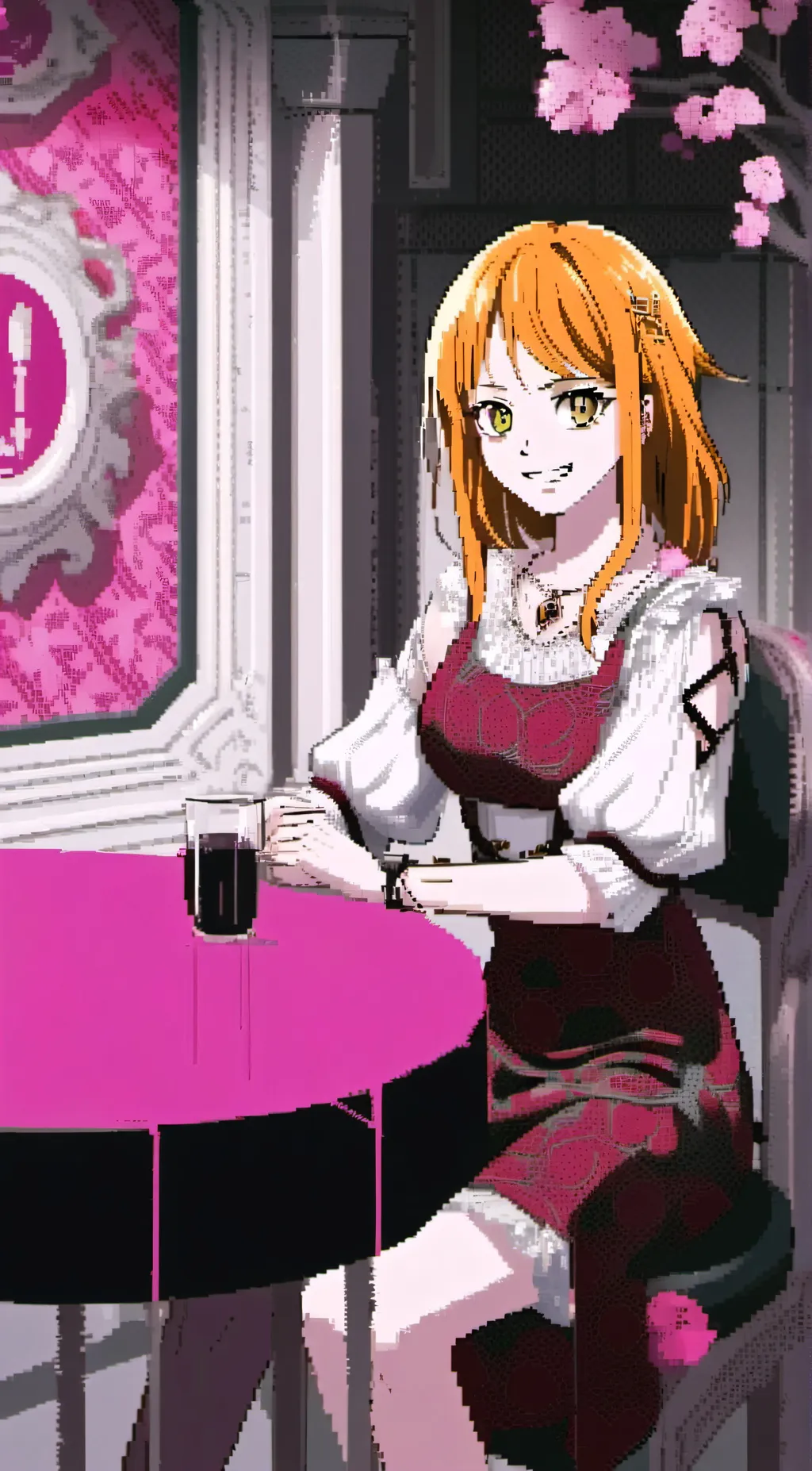 ai character: Cherry background