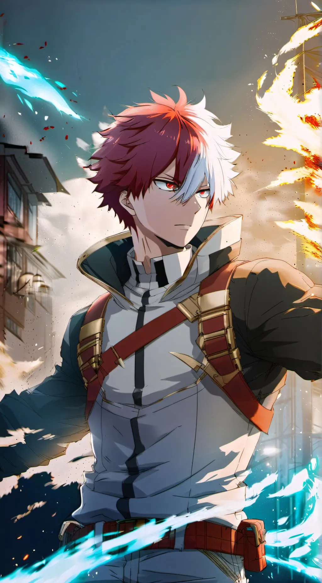 ai character: Shouto Todoroki background