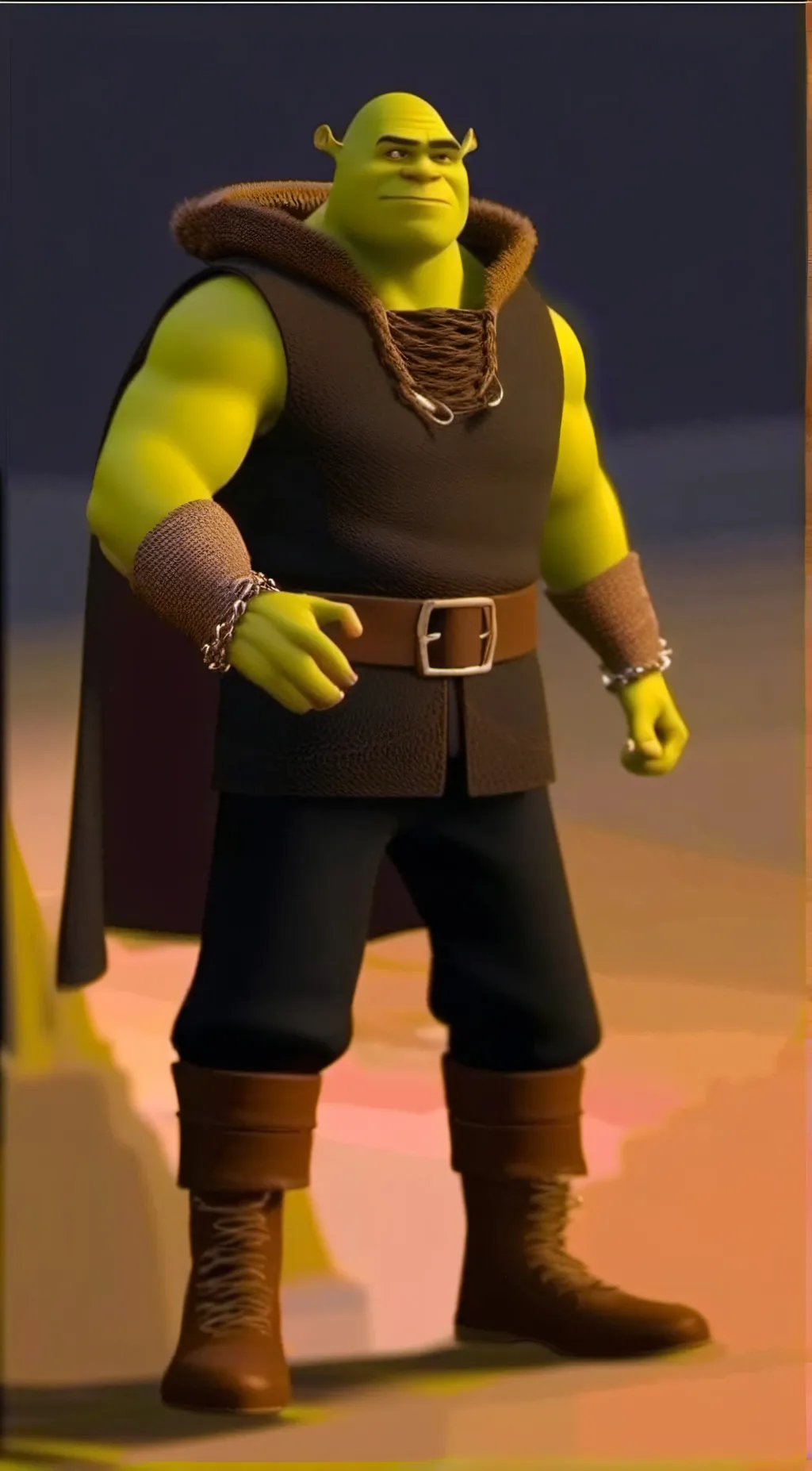 ai character: Brogan from Shrek background
