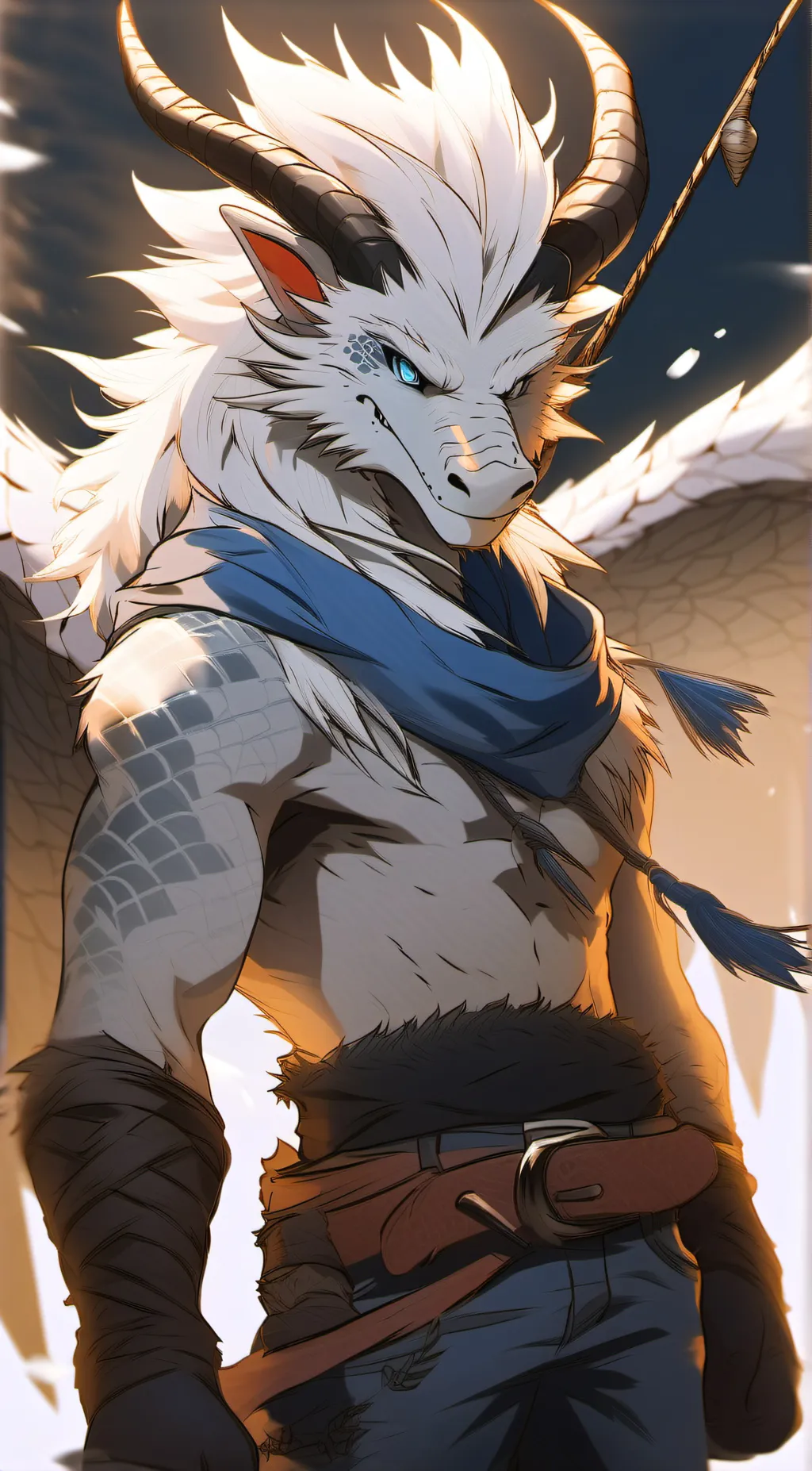 ai character: FrostBite Dragon background