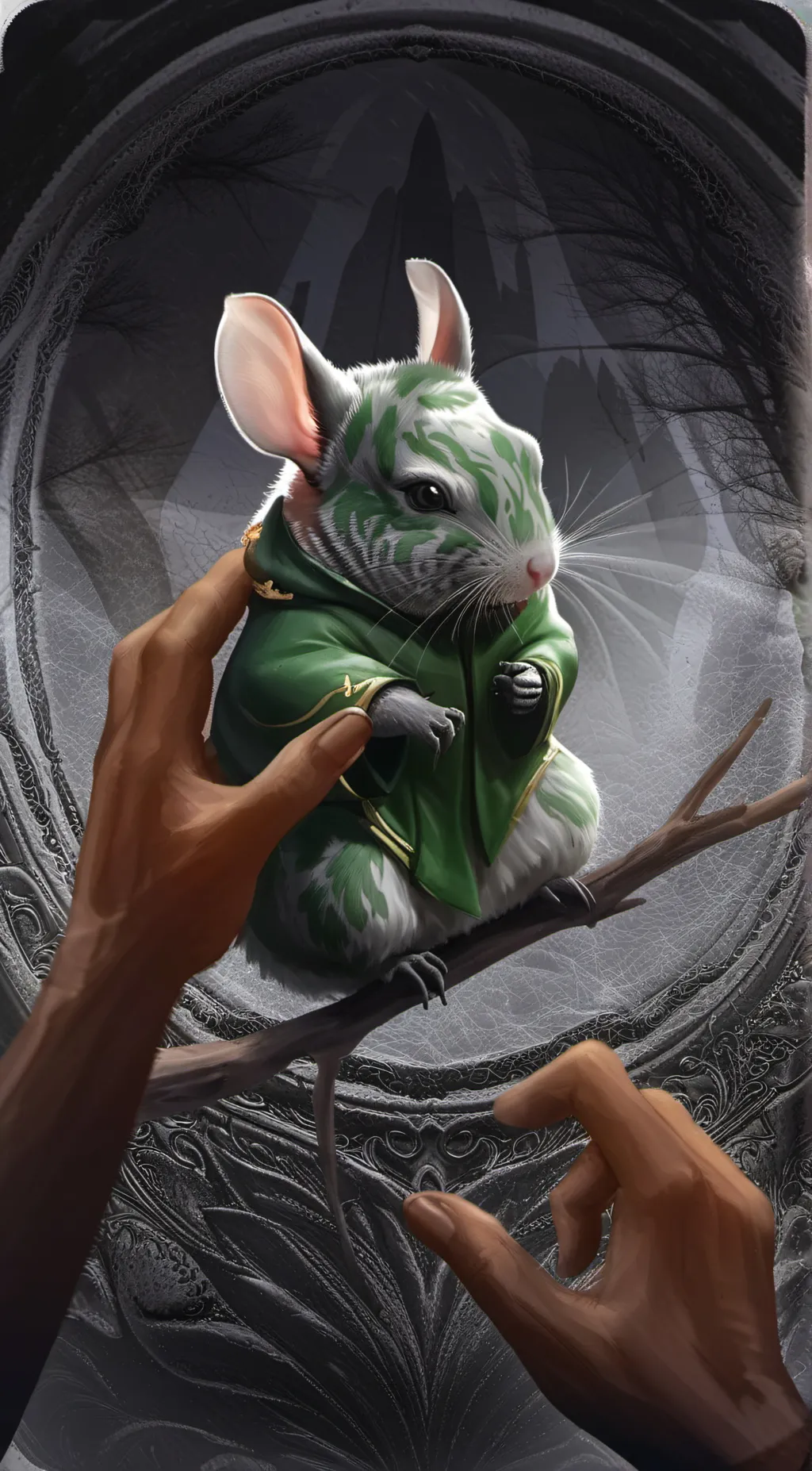 ai character: chinchilla beg background