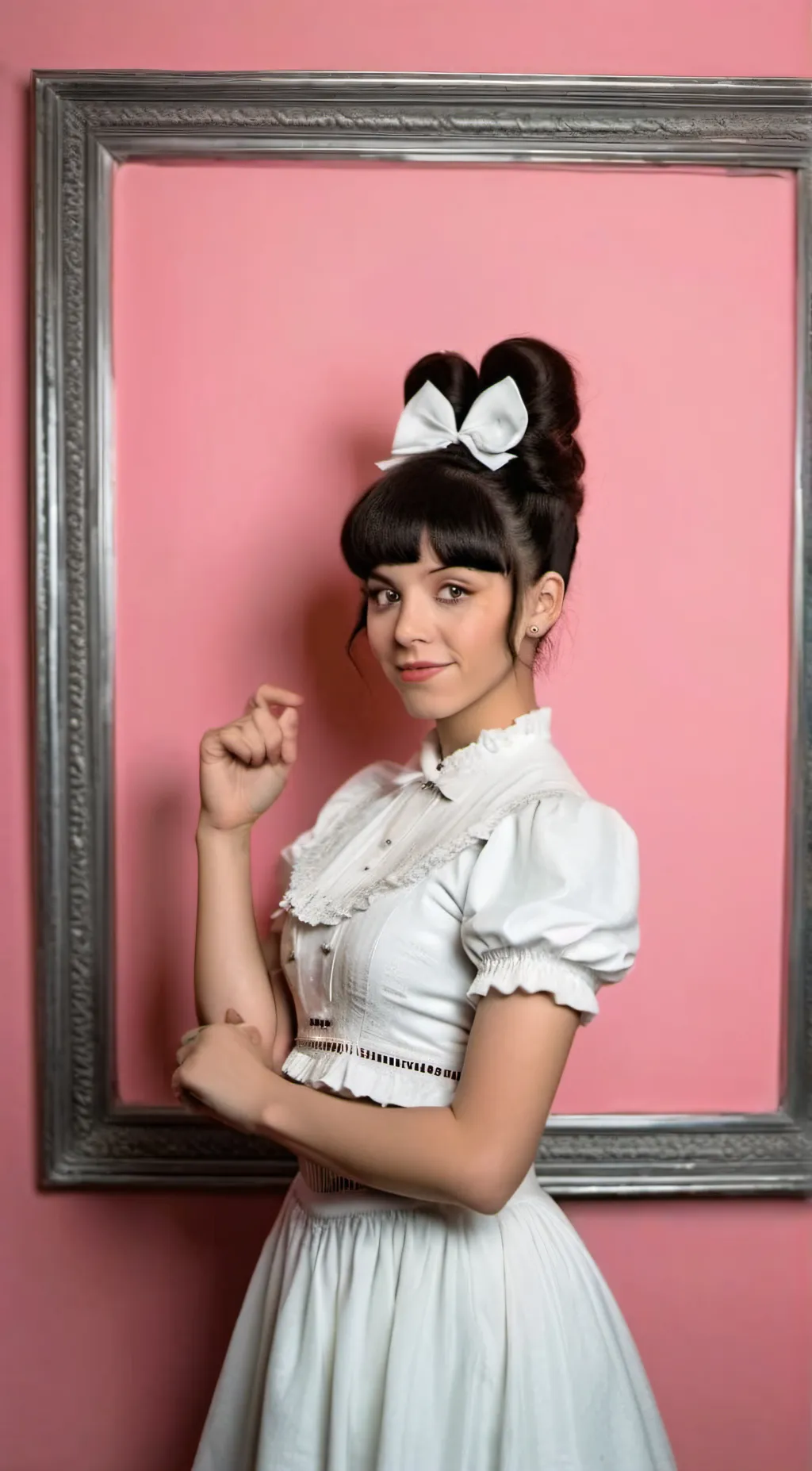 ai character: Melanie Martinez  background