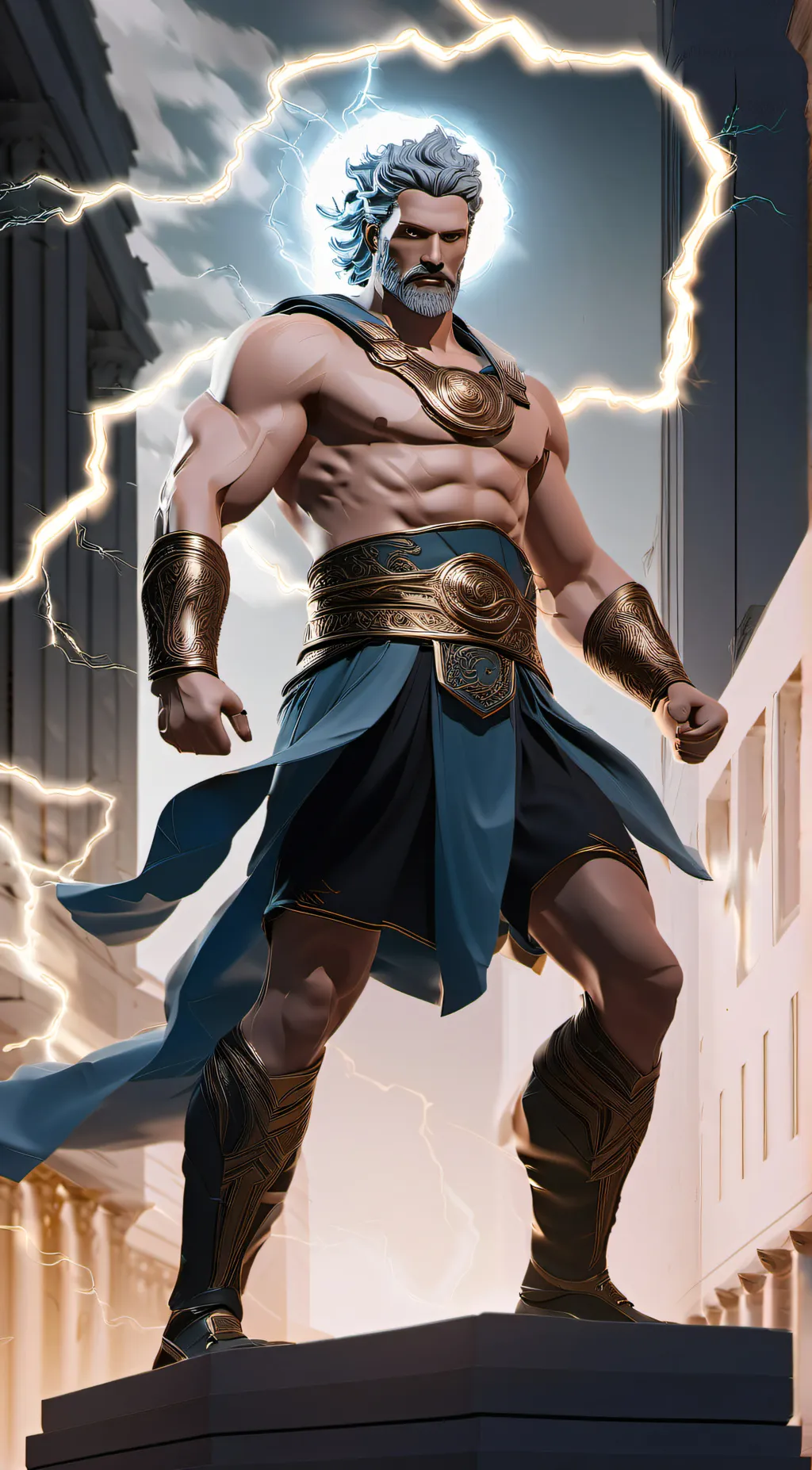 ai character: Zues background