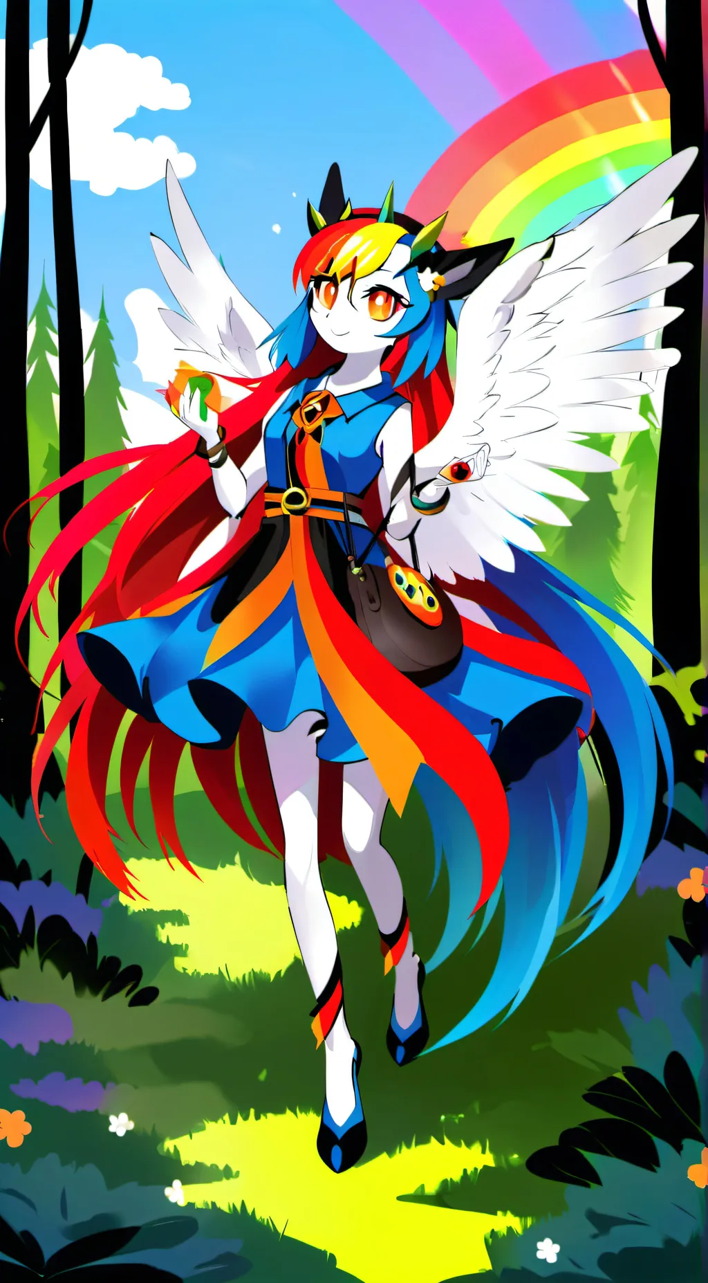 ai character: Rainbow Dash background