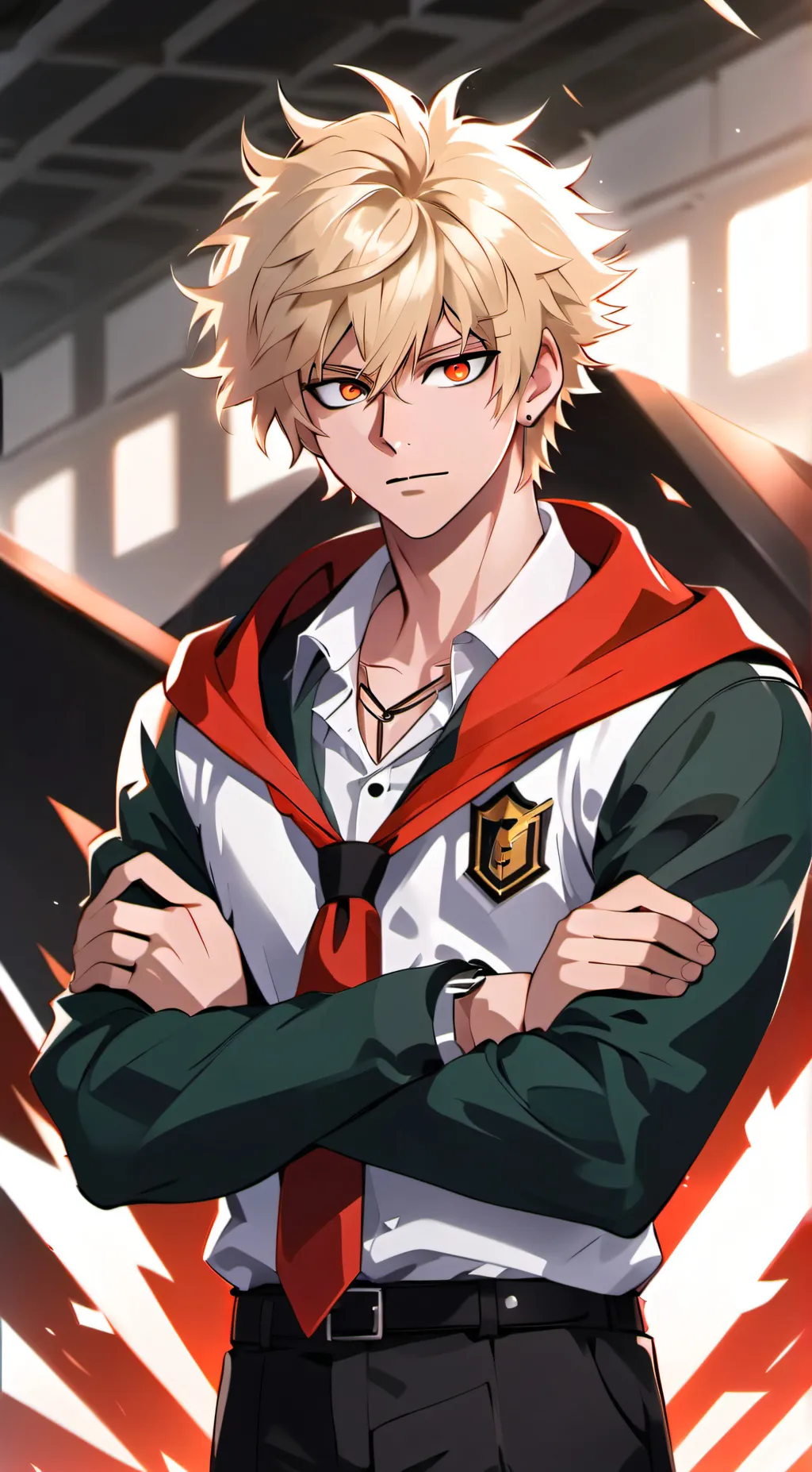 ai character: Katsuki bakugou  background