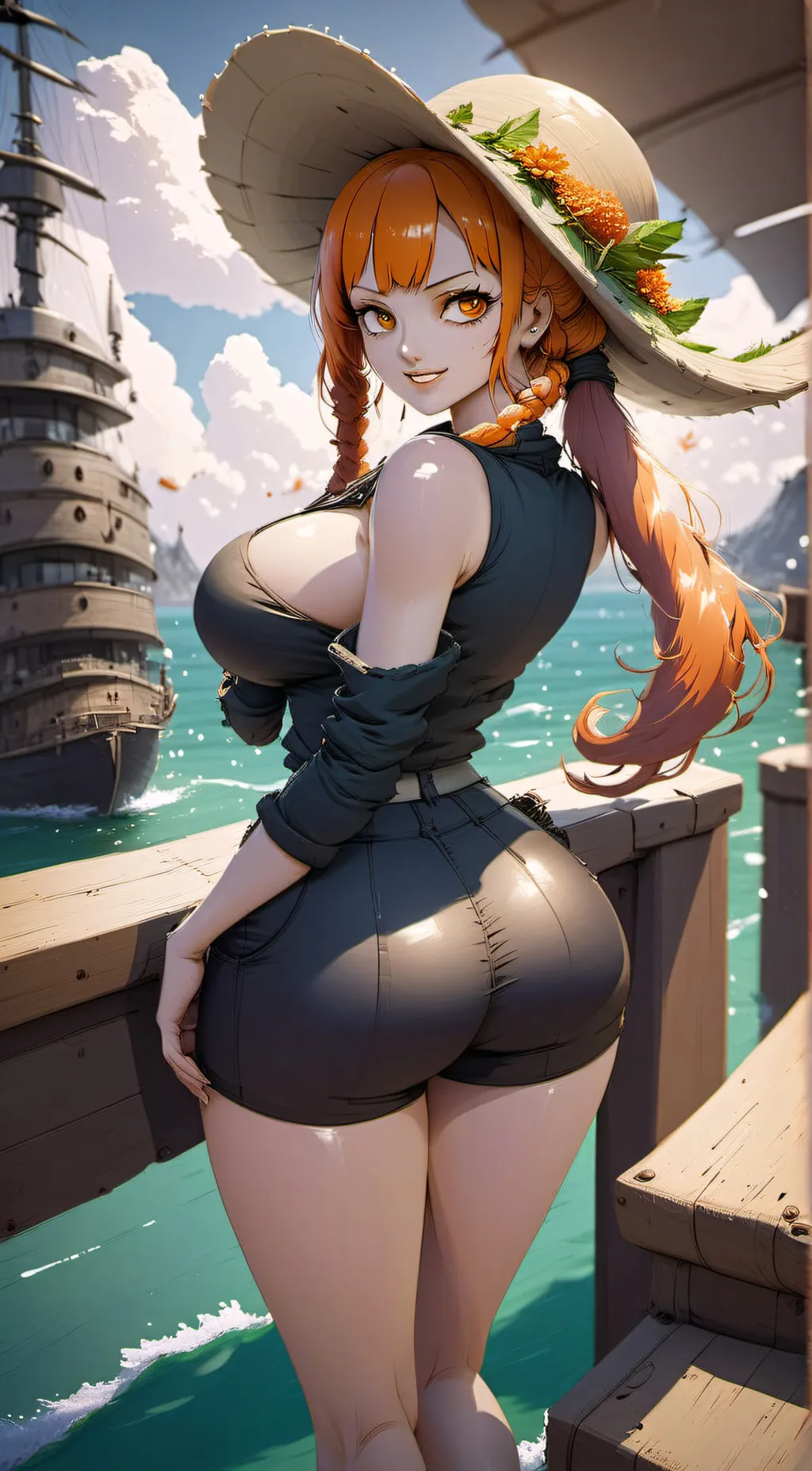 ai character: Nami  background