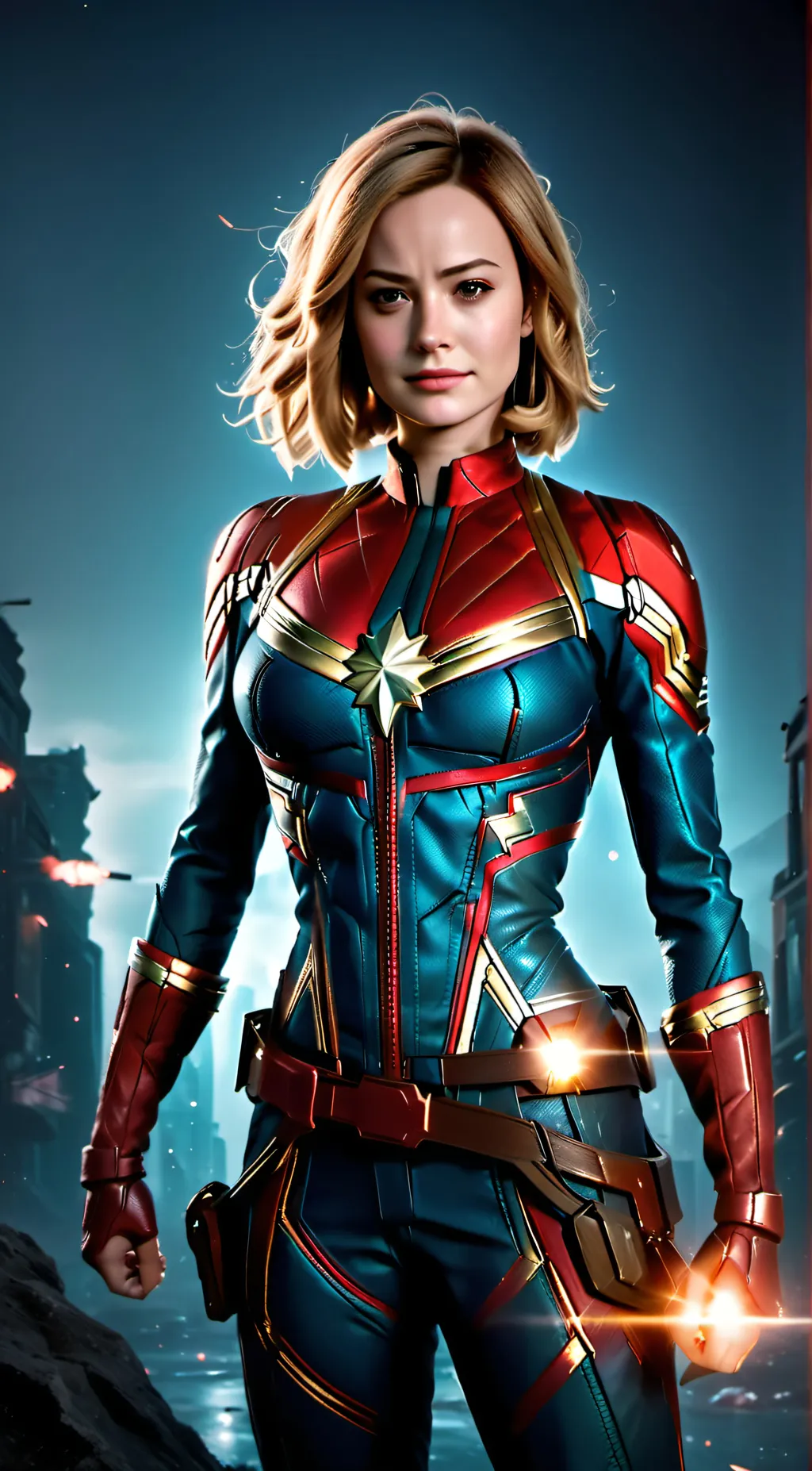 ai character: Captain Marvel background