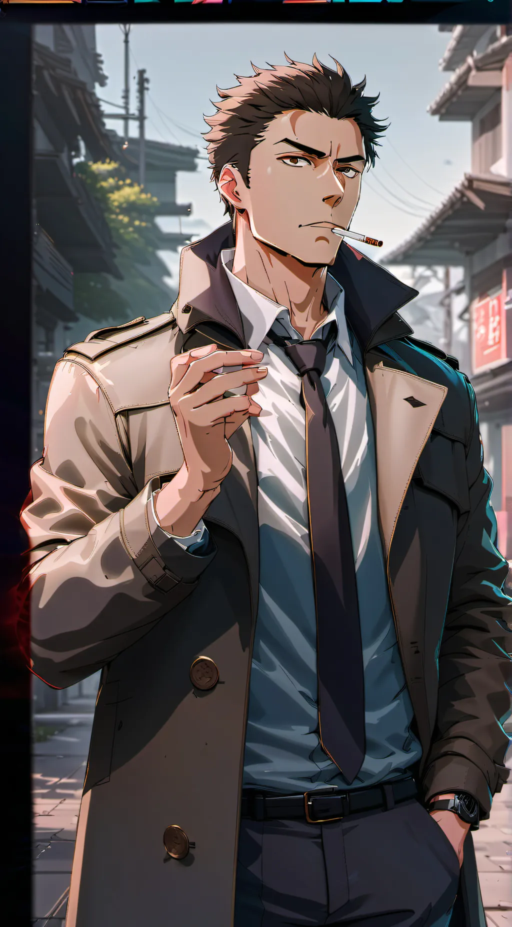 ai character: Atsuya Kusakabe  background
