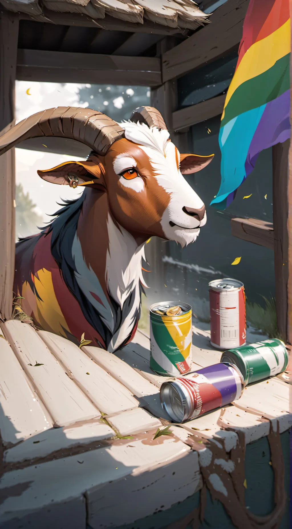 ai character: Sammy (Goat) background