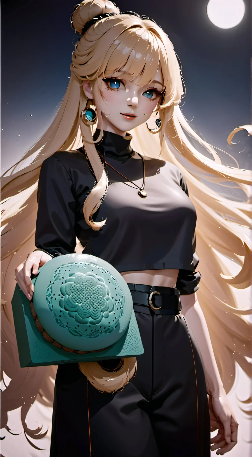 ai character: Amber background