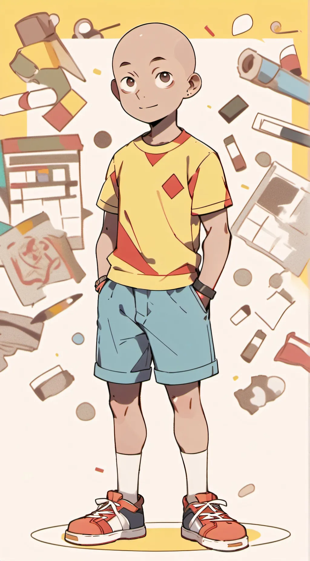 ai character: Caillou background